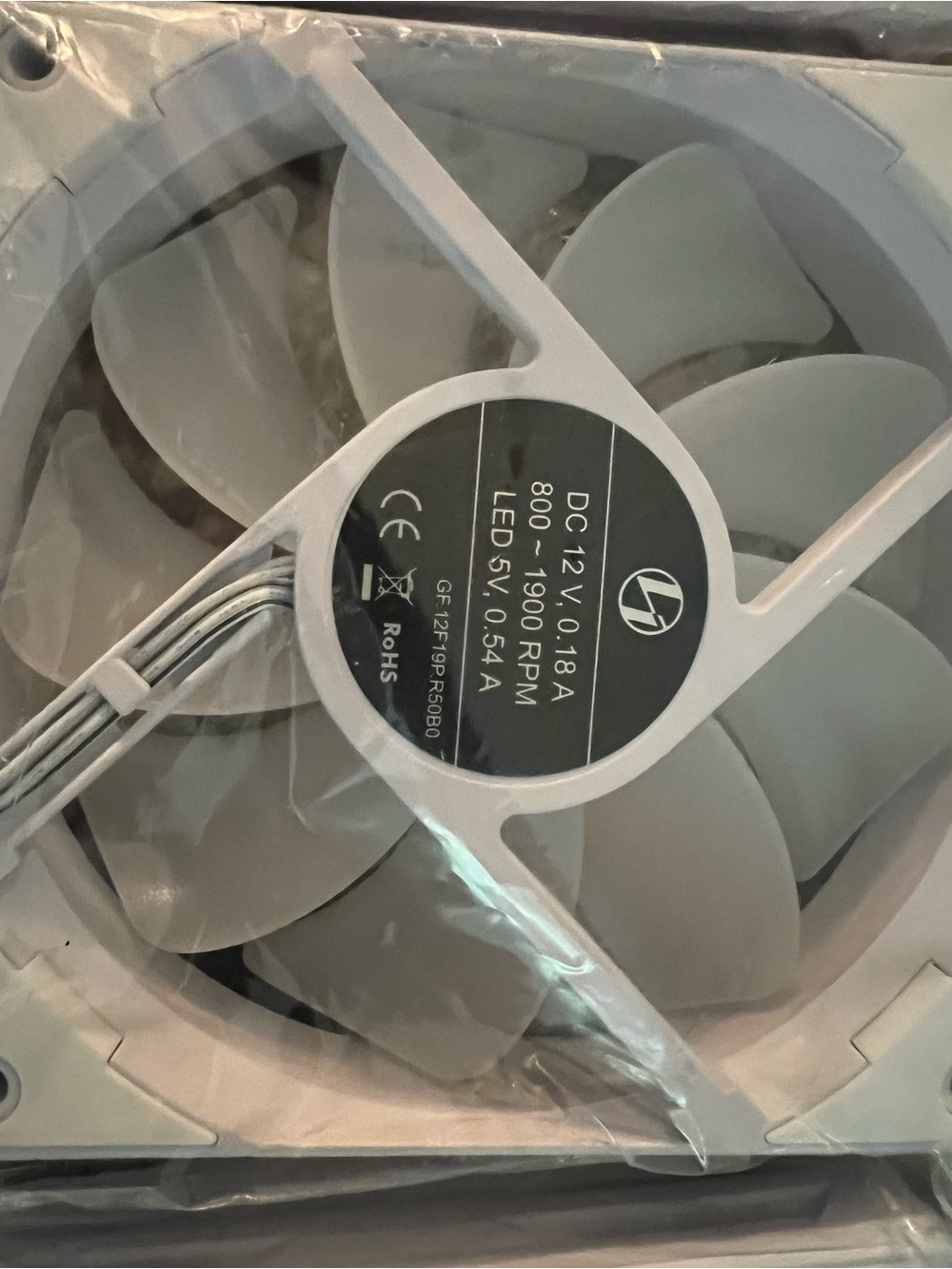White 120mm DC Computer Cooling Fan